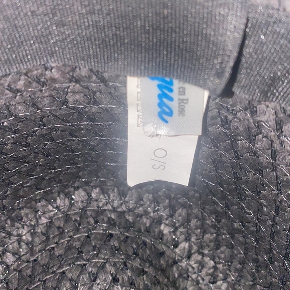 La  Vien Rose black straw Sunhat - Picture 6 of 9